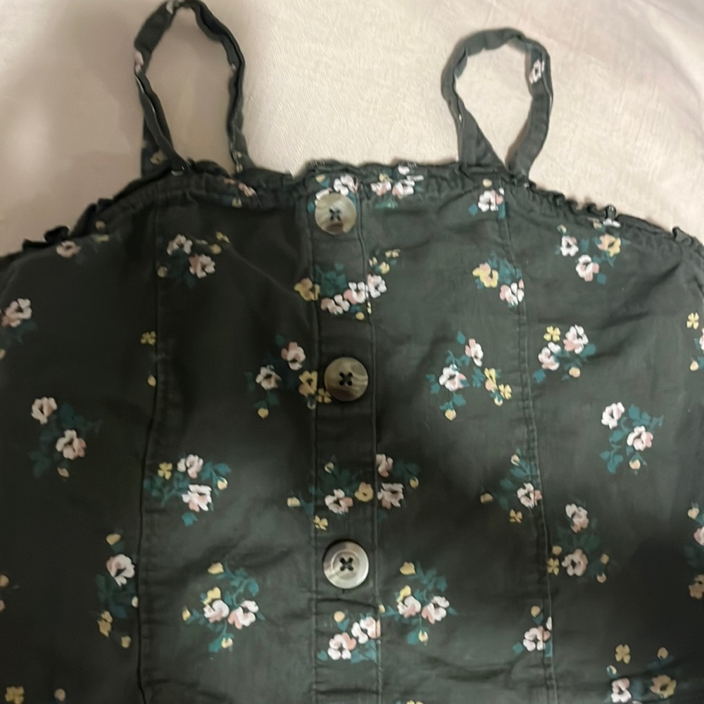 Stretchy green justice top